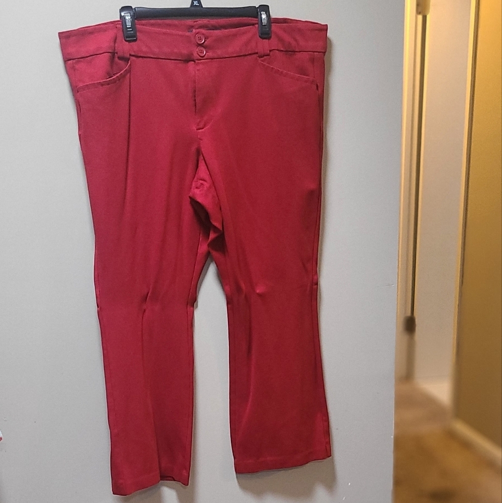 Torrid Red Trousers Vibrant Full-Length Pants